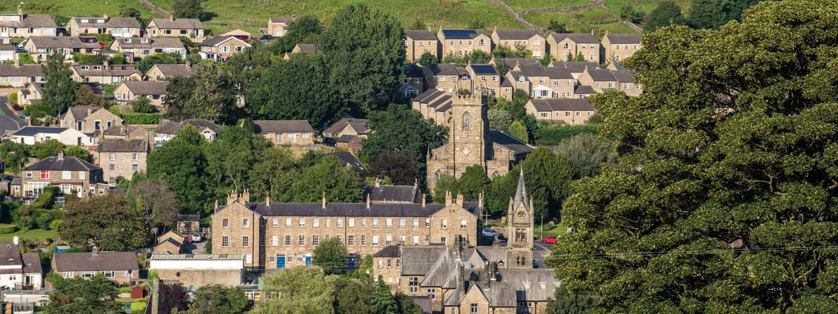 Pateley Bridge aerial view